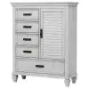 CoasterEssence 205338 Franco - 5-Drawer Door Chest - Distressed White