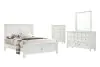 New Classic 02-044W-34C New Classic 02-044W-34C Tamarack - Queen 4 Piece Bedroom Set (Bed, Dresser, Mirror, Chest) - White