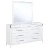 Coaster Fine Furniture 225073M Gracemont - 8-Drawer Bedroom Dresser With Mirror - White