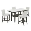 New Classic 45-D422-D4C Carissa - Rectangle Counter Table With 4 Chairs - White