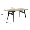 ACME DN04675 Lark - Dining Table - Travertine / Black