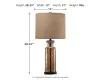 Ashley Furniture L431414 Laurentia - Glass Table Lamp  - Champagne