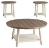 Ashley Furniture T377-13 Bolanbrook - Occasional Table Set (Set of 3) - White / Brown / Beige