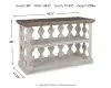 Ashley Furniture T814-5 Havalance - Console Sofa Table - Gray / White