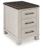 Ashley Furniture T796-7 Darborn - Chair Side End Table - Gray / Brown