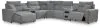 Ashley Furniture 65906S20 Ashley Furniture 65906S20 Modmax II - 7-Piece Power Reclining Sectional With LAF Press Back Power Chaise And Audio Consoles - Salt And Pepper