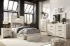 Ashley Furniture B192/31/36/46/53/52/50(2)/92(2)/B100-11 Ashley Furniture B192/31/36/46/53/52/50(2)/92(2)/B100-11 Cambeck - 10 Pc. - Dresser, Mirror, Chest, Twin Panel Bed with 4 Storage Drawers, 2 Nightstands - Whitewash