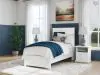 Ashley Furniture B139/31/35/153/183/91(2) Ashley Furniture B139/31/35/153/183/91(2) Bostwick Shoals - 6 Pc. - Dresser, Mirror, Twin Bed With Framed Footboard, 2 Nightstands - White