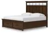 Ashley Furniture B849B4 Taffenbrook - King Panel Storage Bed - Medium Brown