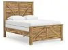 Ashley Furniture PCB1580B2 Maystonna - Queen Crossbuck Panel Bed - Brown