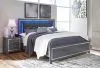 Ashley Furniture B214B10 Lodanna - King Panel Bed - Gray