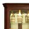 Pulaski Furniture 20205 PFC Curios - Mirrored 4 Shelf Corner Curio Cabinet - Victorian Brown