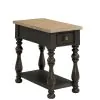 Riverside Furniture 32312 Riverside Furniture 32312 Barrington - 2 Tone Chairside Table - Antique Oak / Matte Black