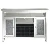 CoasterElevations 183627 Melinda - 2-Door LED Mirrored Wine Storage Bar Cabinet - Silver
