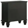 CoasterEssence 201322 Sandy Beach - 3-Drawer Nightstand - Black