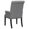 CoasterEssence 115163 Alana - Fabric Upholstered Dining Arm Chair - Gray