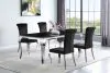 CoasterElevations 115071 Carone - Rectangular Glass Top Dining Table - Black And Chrome