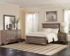 CoasterEveryday 204191KW-S4 Kauffman - 4 Piece California King Bedroom Set - Washed Taupe