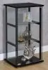 CoasterEveryday 950179 Cyclamen - 3-Shelf Clear Glass Curio Display Cabinet - Black