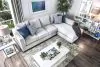Furniture of America SM2671-SECT Ornella - Sectional - Light Gray / Blue