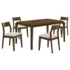 Coaster Fine Furniture 108921-S5 Almonte - 5 Piece Rectangular Dining Set - Dark Brown