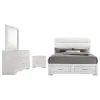 Coaster Fine Furniture 203510KE-S4 Felicity - 4 Piece Eastern King Platform Bedroom Set - White