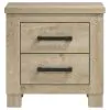 Coaster Fine Furniture 225102 Oakglen - 2-Drawer Nightstand Bedside Table - Weathered Oak