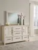 Benchcraft® B683B1 Shaybrock - Dresser And Mirror - Antique White / Brown