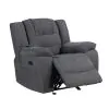 New Classic U2540-15-GRY Redondo - Glider Recliner With Heat And Massage - Dark Gray