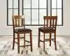 Ashley Furniture D594-124 Ralene - Upholstered Barstool (Set of 2) - Medium Brown