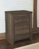 Ashley Furniture B251-92 Juararo - Two Drawer Night Stand - Dark Brown