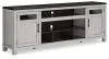 Ashley Furniture W796-68 Darborn - XL TV Stand W/Fireplace Option - Gray / Brown