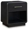 Ashley Furniture B821-91 Rowanbeck - One Drawer Night Stand - Black