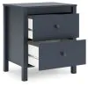 Ashley Furniture EB1528-292 Simmenfort - Two Drawer Night Stand - Navy Blue