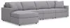 Ashley Furniture 92104S26 Ashley Furniture 92104S26 Modmax - 4-Piece Sectional With Laf Corner Chaise - Granite