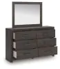 Ashley Furniture B3789B1 Prendonea - Dresser and Mirror - Charcoal