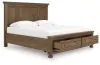 Ashley Furniture PCB779B12 Ashley Furniture PCB779B12 Feddinger - King Panel Storage Bed - Medium Brown