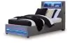 Ashley Furniture PCB2721B23 Ashley Furniture PCB2721B23 Verishaw - Twin Upholstered Bed With Wireless Audio - Gray