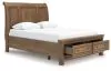Ashley Furniture PCB779B4 Ashley Furniture PCB779B4 Feddinger - Queen Storage Sleigh Bed - Medium Brown