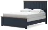 Ashley Furniture B414/21/26/57/54/96 Ashley Furniture B414/21/26/57/54/96 Landocken - 5 Pc. - Dresser, Mirror, Queen Panel Bed - Brown / Blue