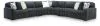 Ashley Furniture 98105S10 Ashley Furniture 98105S10 Midnight-Madness - 5-Piece Sectional With LAF / RAF Sofa And 2 Armless Chairs - Gunmetal