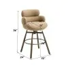 ACME DN03808 ACME DN03808 Jena - Counter Height Chair With Swivel - Taupe & Bronze