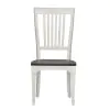 Liberty Furniture 417-C1500S Allyson Park - Slat Back Side Chair - Wirebrushed White / Charcoal