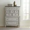 Liberty Furniture 824-BR41 Heartland - 5 Drawer Chest - Antique White / Tobacco Tops