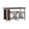 Liberty Furniture 942TT-CD-5CTS Liberty Furniture 942TT-CD-5CTS Brook Creek - 5 Piece Counter Set - White / Wood Tone Tops