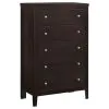 CoasterEveryday 202095 Carlton - 5-Drawer Bedroom Chest - Cappuccino