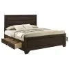 CoasterEveryday 204390KE Kauffman - Wood Eastern King Storage Panel Bed - Dark Cocoa