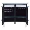 CoasterEssence 100139 Keystone - Curved Glass Top Home Bar Wine Cabinet - Black
