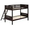 CoasterEveryday 405051BRN Littleton - Wood Twin Over Twin Bunk Bed - Espresso