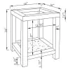 CoasterElevations 736217 Valentina - 1-Shelf Square Glass Top Side End Table - Silver